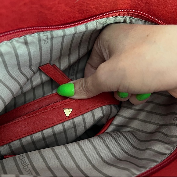 Vintage Liz Claiborne red Purse - Picture 9 of 16